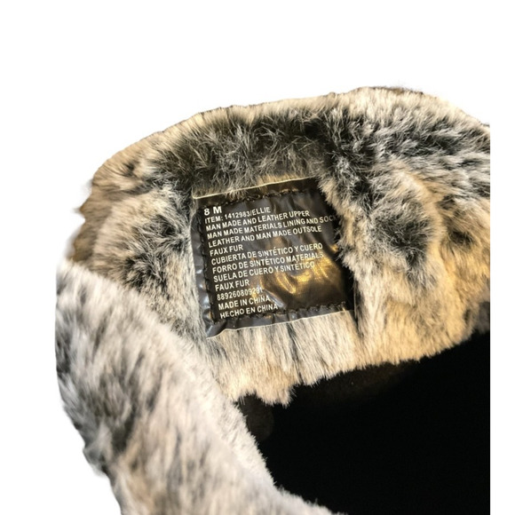 Khombu Ellie Women`s Winter Snow Boots Black US 8M 12" Tall Faux Fur Trim - Picture 2 of 9